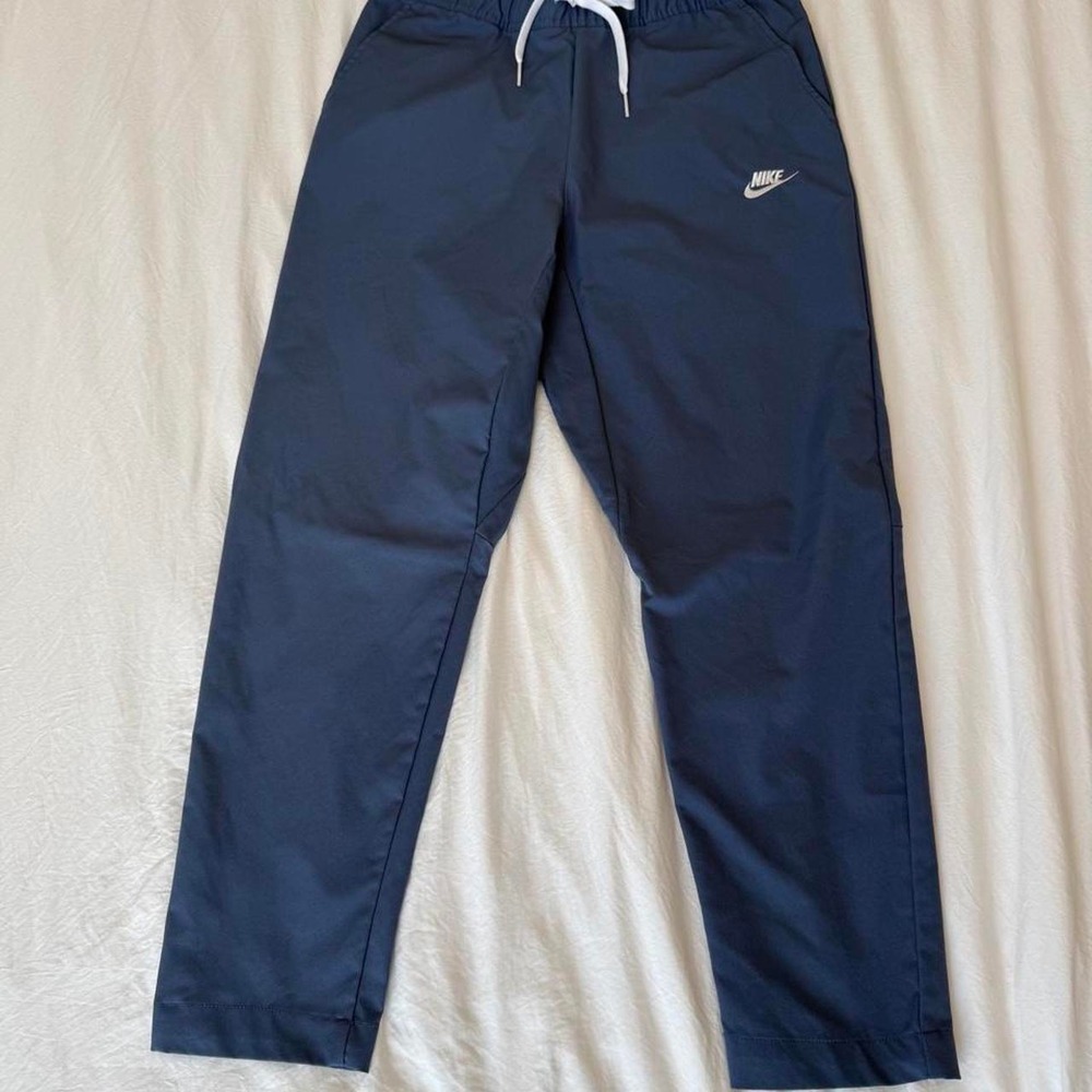 Nike Men's Jogger Pants M 32x30 Blue Drawstring Pockets Tapered